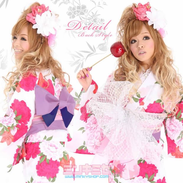 Shibuya Gyaru Bouquet Yukata Set